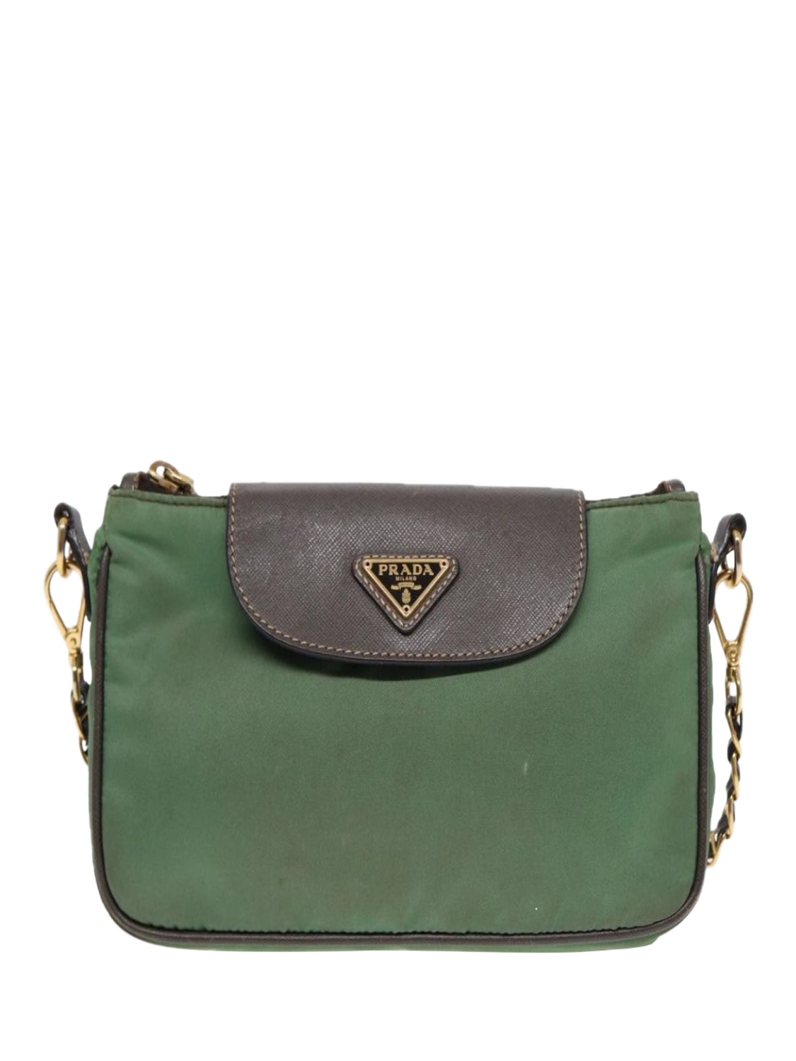 Pre loved Prada Nylon Crossbody Bag Green
