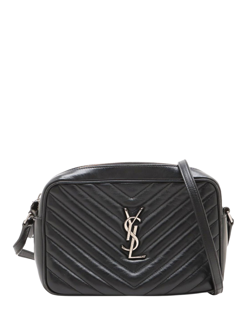 Pre-loved SAINT LAURENT Paris Leather Lou Camera Bag, Black