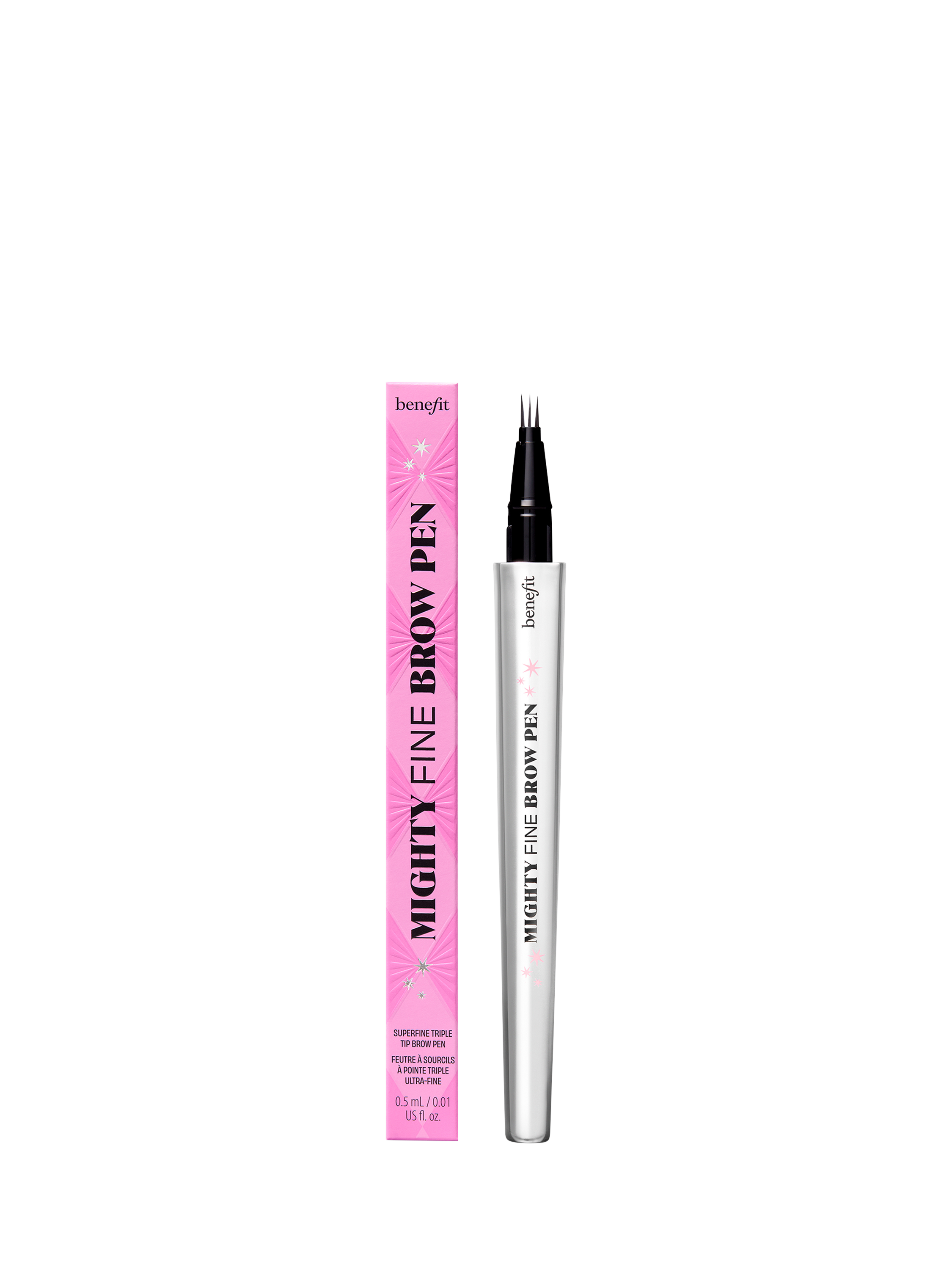 Product image 1 of 9, which shows Benefit Mighty Fine Brow Pen, 05 Warm Black-Brown