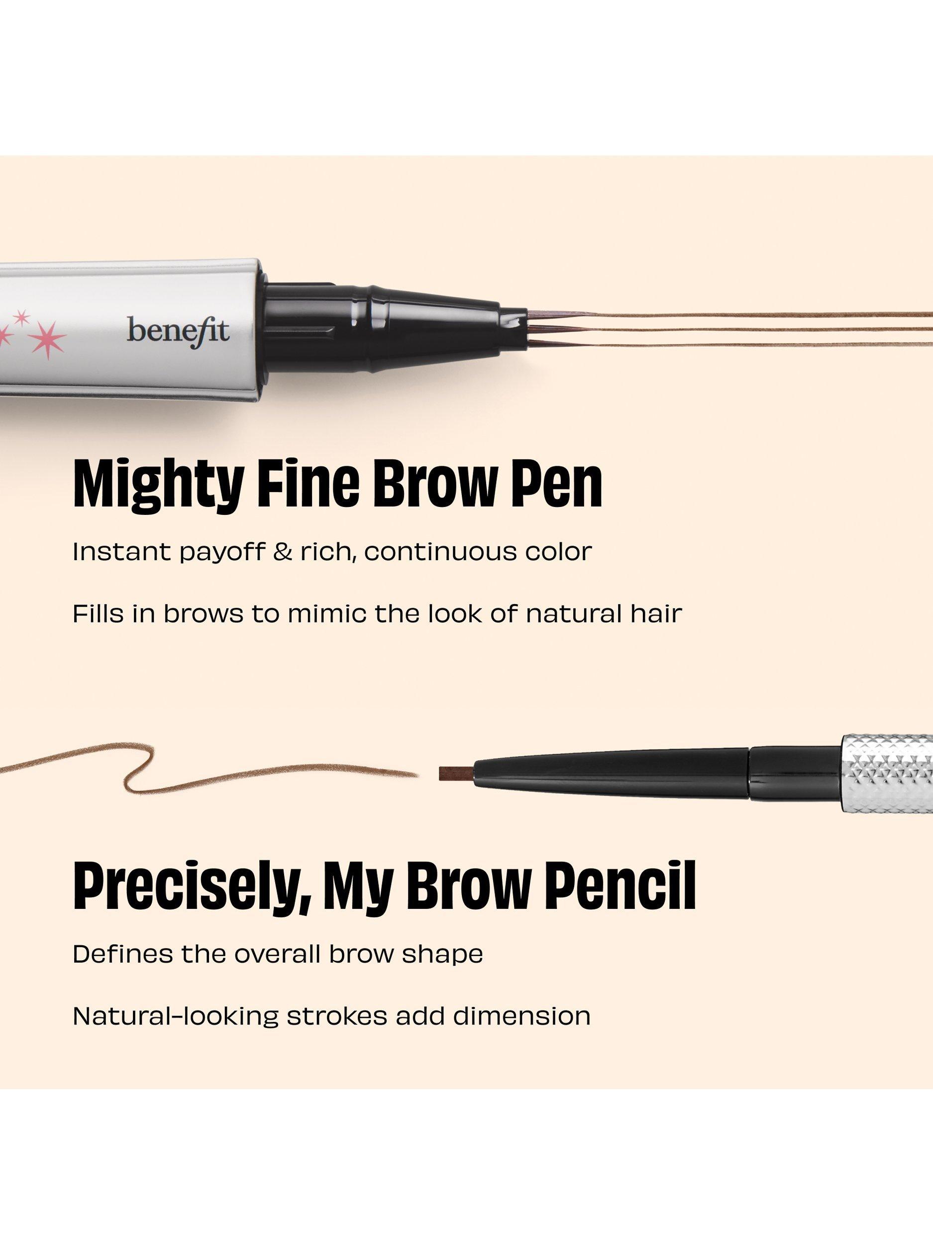 Product image 7 of 9, which shows Benefit Mighty Fine Brow Pen, 05 Warm Black-Brown