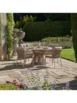 Pacific Martic 4-Seater Round Garden Dining Table & Chairs Set, Latte - view 2, Latte