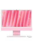 2024 Apple iMac 24 All-in-One, M4 Processor, 16GB RAM, 256GB SSD, 10‑Core GPU, 23.5” 4.5K, Pink