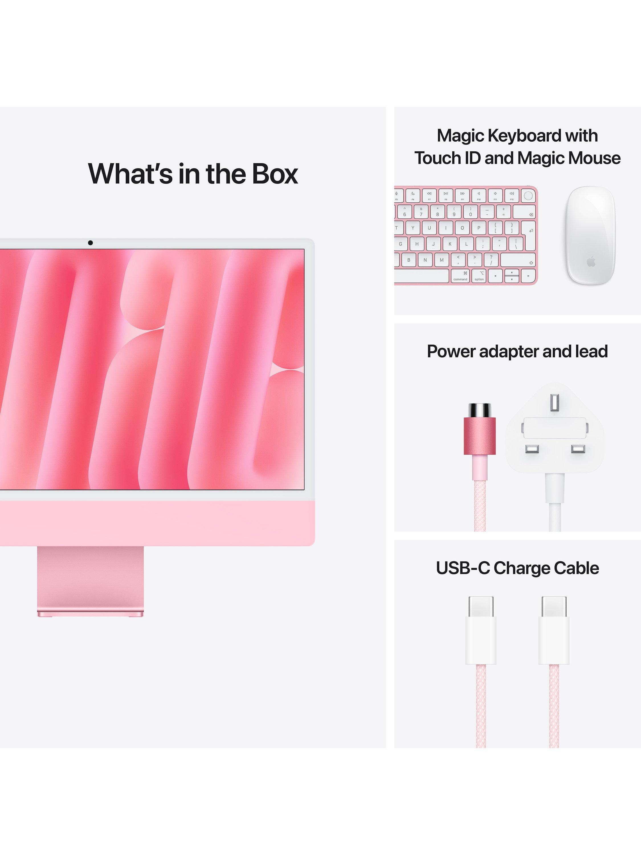 2024 Apple iMac 24 All-in-One, M4 Processor, 16GB RAM, 512GB SSD, 10‑Core GPU, 23.5” 4.5K, Pink 2024 Apple iMac 24 All-in-One, M4 Processor, 16GB RAM, 512GB SSD, 10‑Core GPU, 23.5” 4.5K, Pink