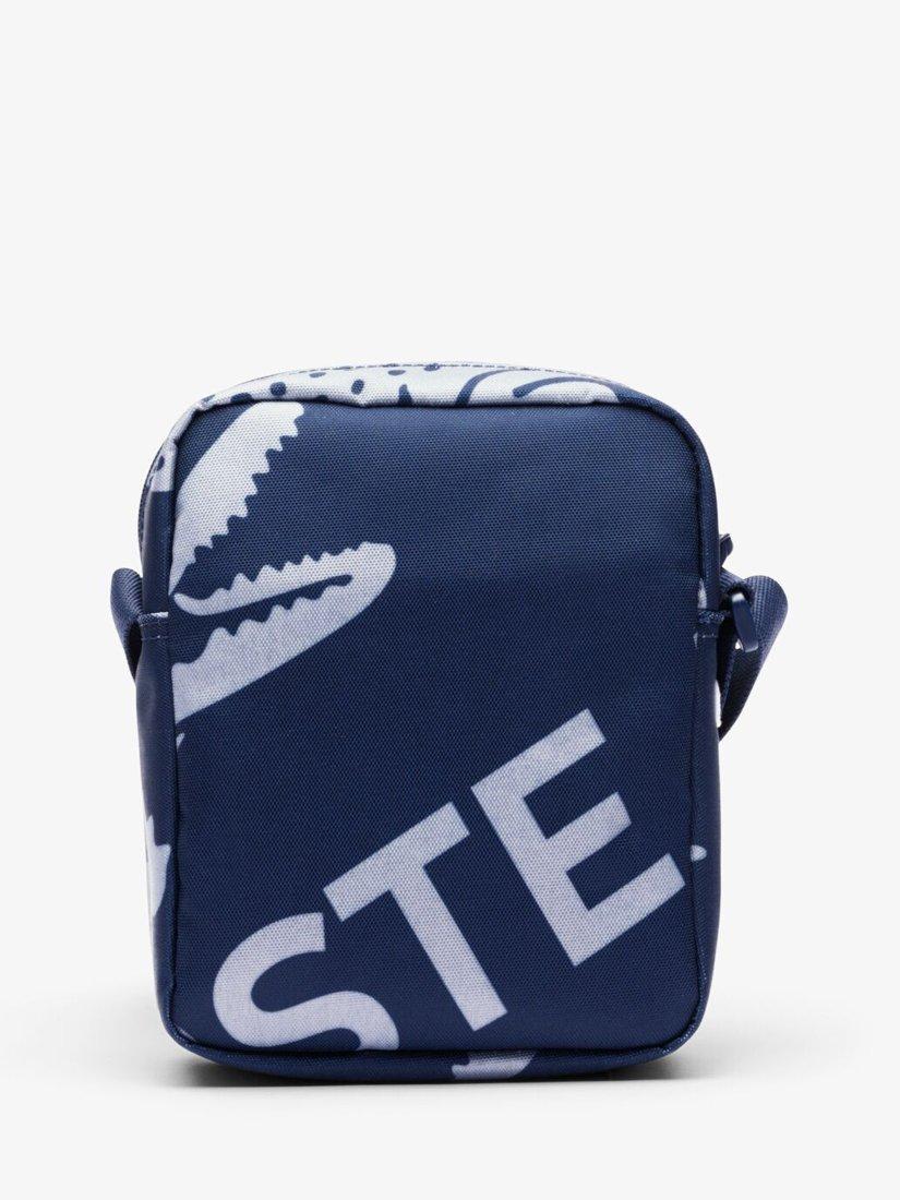 Product image 2 of 7, which shows Lacoste Neocroc Paris Print Cross-body Bag, Blue Navy