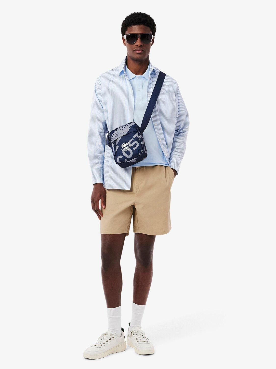 Product image 3 of 7, which shows Lacoste Neocroc Paris Print Cross-body Bag, Blue Navy