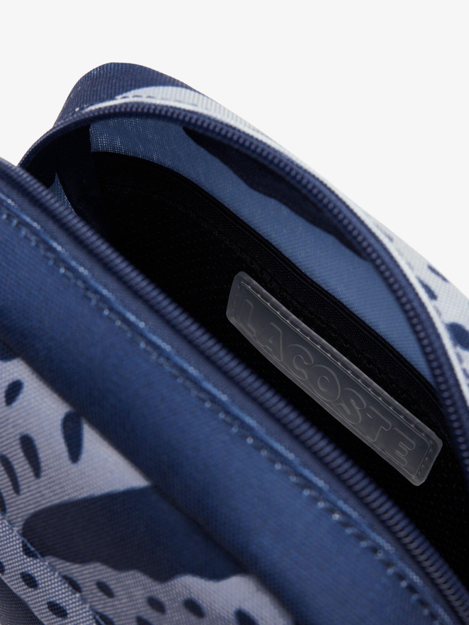 Product image 6 of 7, which shows Lacoste Neocroc Paris Print Cross-body Bag, Blue Navy