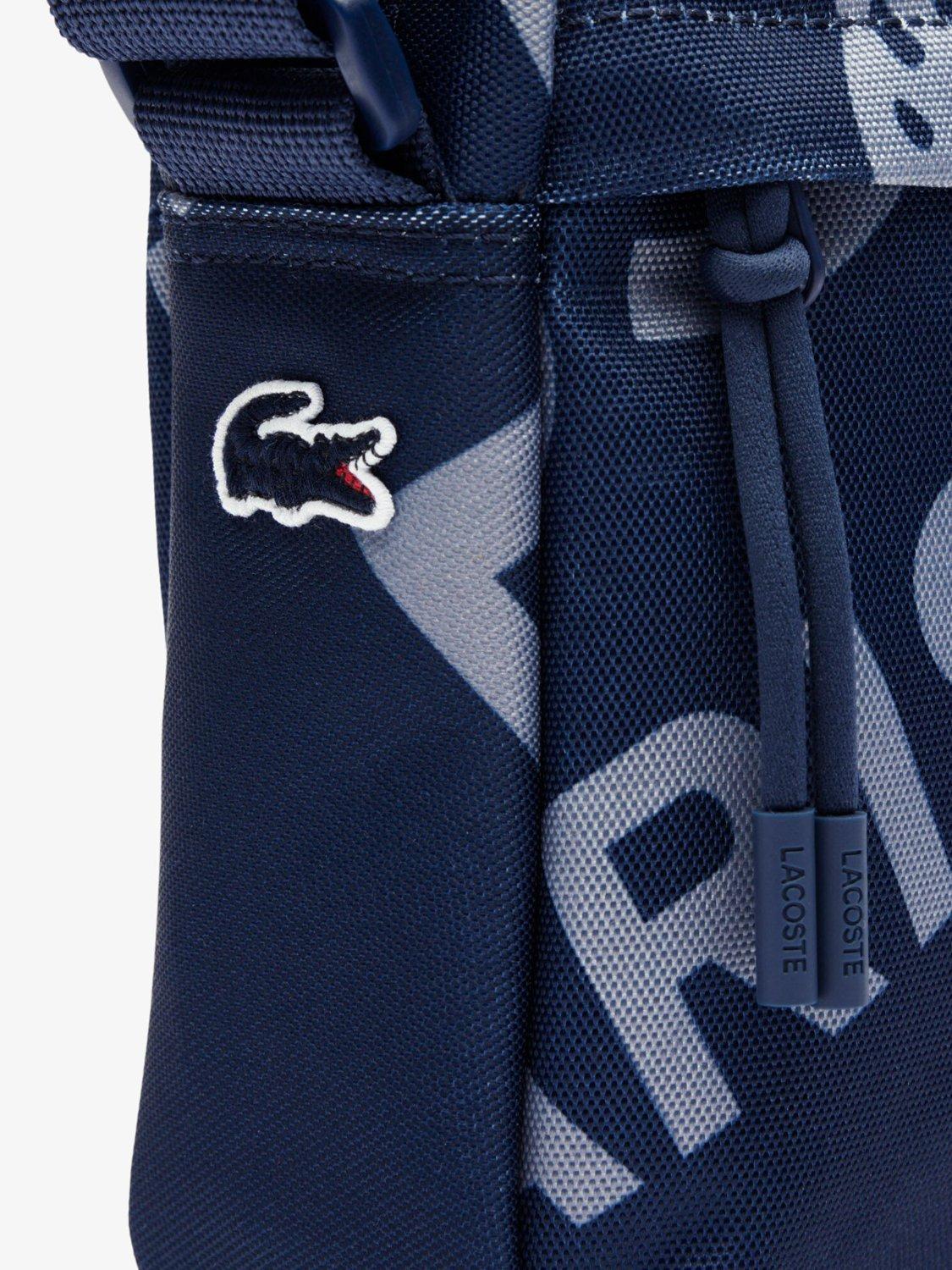 Product image 7 of 7, which shows Lacoste Neocroc Paris Print Cross-body Bag, Blue Navy