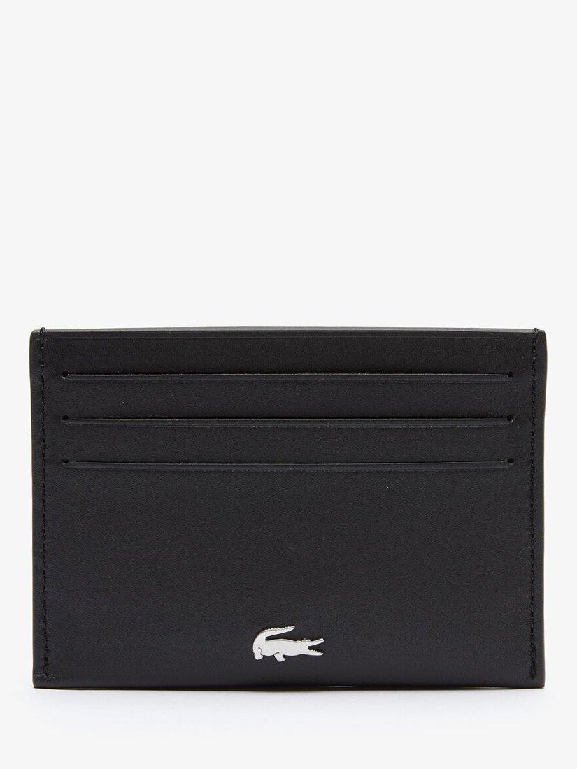 Lacoste Leather Card Holder, Black