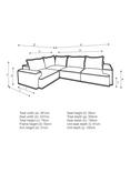 John Lewis Border 5 Seater LHF Corner End Sofa
