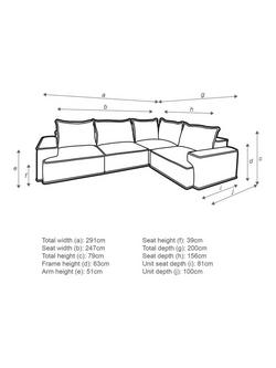 John Lewis Border 5 Seater RHF Corner End Sofa - view 2, 