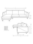 John Lewis Harbour 5 Seater LHF Chaise End Sofa