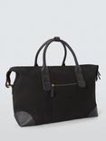 John Lewis Canvas Overnighter Bag, Black