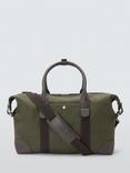 John Lewis Cotton Canvas Overnighter Bag, Olive