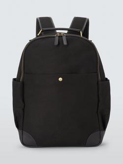 John Lewis Cotton Canvas Backpack, Black