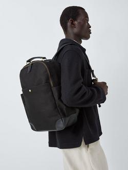 John Lewis Cotton Canvas Backpack - view 2, Black
