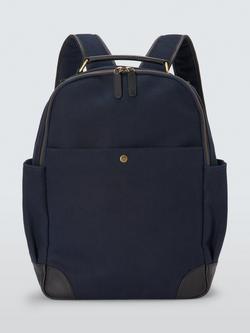 John Lewis Cotton Canvas Backpack, Navy