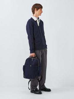 John Lewis Cotton Canvas Backpack - view 2, Navy