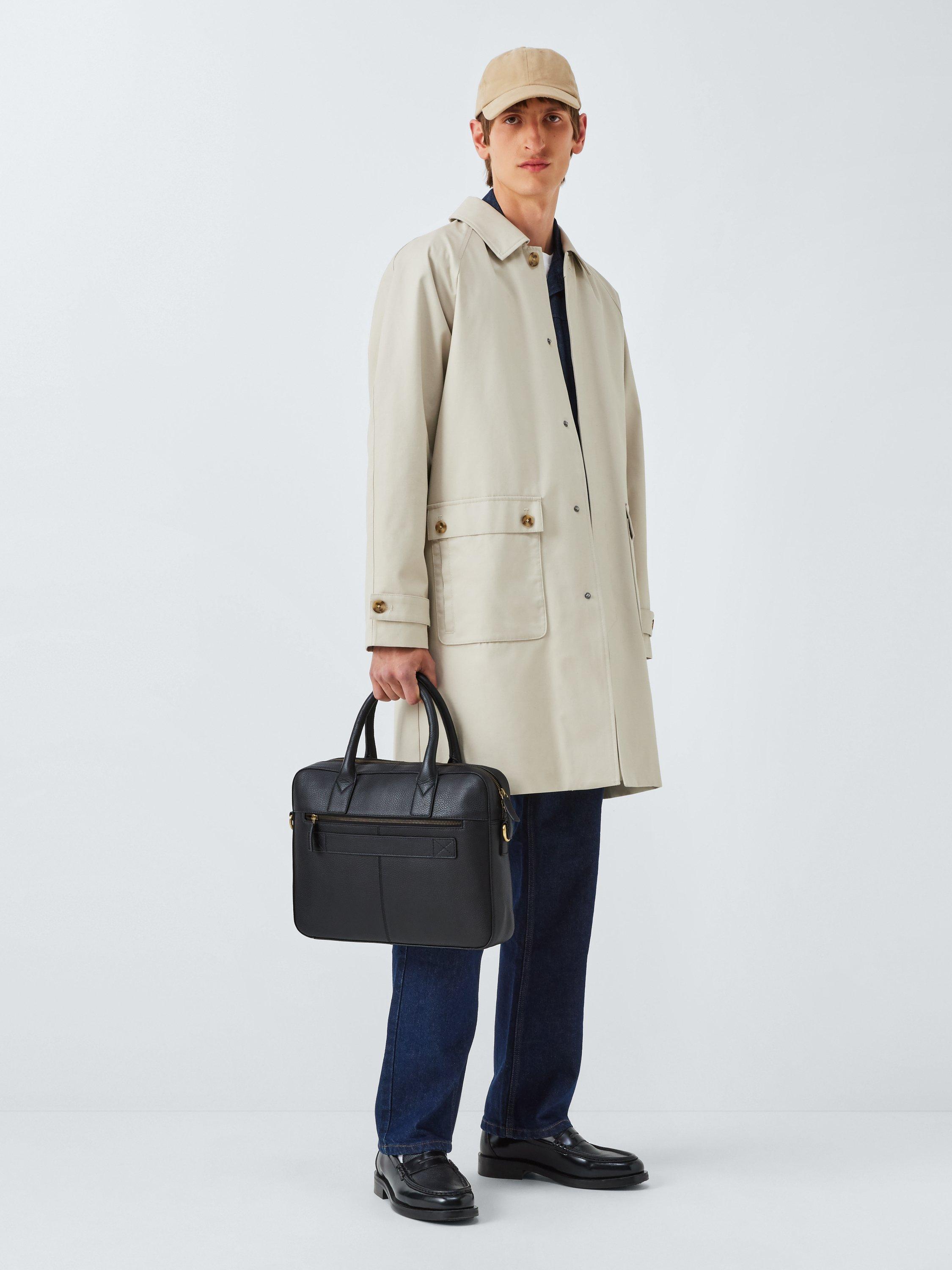 Product image 6 of 6, which shows John Lewis Leather Laptop Briefcase, Black