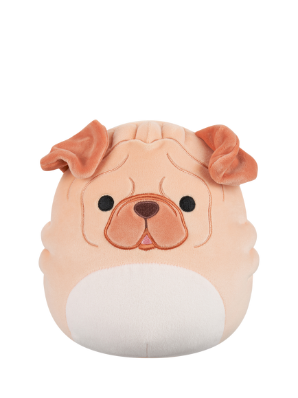 Squishmallows Morton the Brown Shar Pei Dog 7.5" Plush Soft Toy, Multi