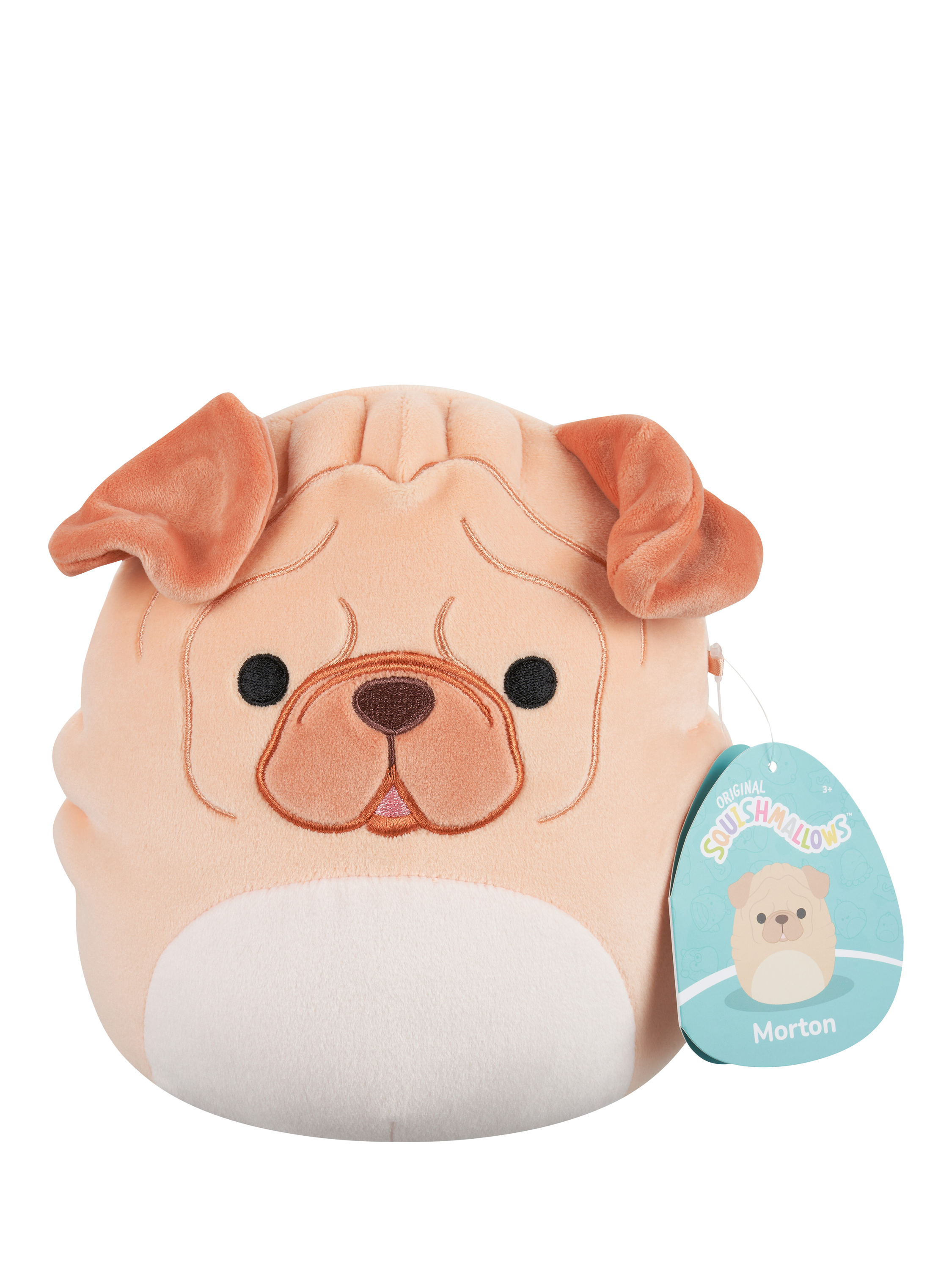 Squishmallows Morton the Brown Shar Pei Dog Plush Soft Toy