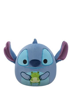 Squishmallows Original Disney Stitch Holding Frog 10" Plush Soft Toy, Multi