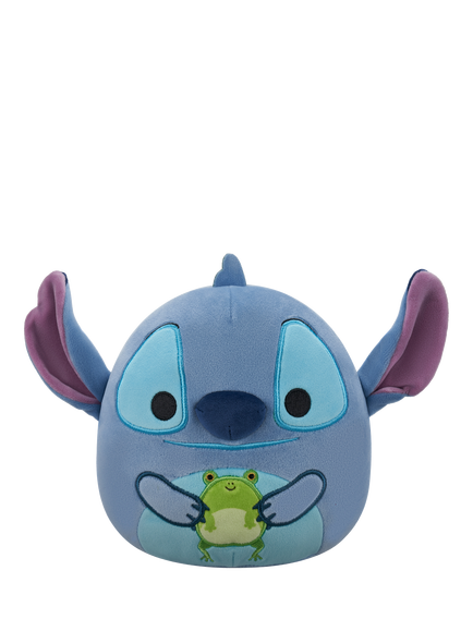Squishmallows Original Disney Stitch Holding Frog 10" Plush Soft Toy, Multi