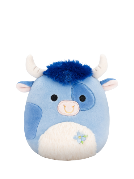 Squishmallows Bermayeh the Blue Bull 7.5" Plush Soft Toy, Multi
