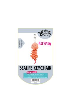Knitty Critters Jellyfish Sealife Keyring Crochet Kit