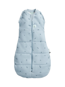 ergoPouch Organic Winter Cocoon Baby Swaddle Sleeping Bag, 2.5 Tog, Dragonfly Blue, Dragonfly Blue