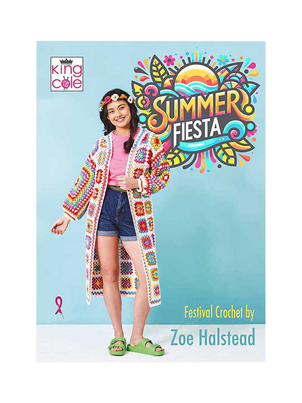 King Cole Summer Fiesta Crochet Pattern Book, Multi