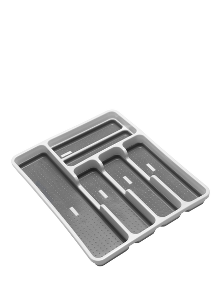 ADDIS Anti-Slip Drawer Organiser, White/Grey, White & Grey
