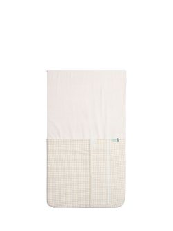 ergoPouch HugMe Organic Cotton and Bamboo Blend Baby Blanket, Caramel Grid