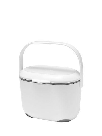 ADDIS Compost Caddy, White/Grey - view 2, White & Grey