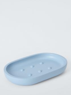 John Lewis Matt Finish Soap Dish, Haze Blue