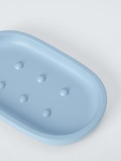 John Lewis Matt Finish Soap Dish - view 2, Haze Blue