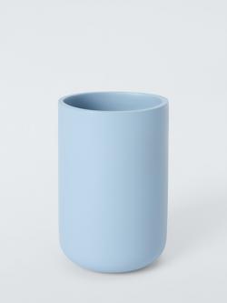 John Lewis Matt Finish Bathroom Tumbler, Haze Blue