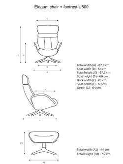 Flexlux Elegant Relax Recliner Chair and Footstool, Polished Aluminium Leg - view 2, Copparo Deep Forest Grey