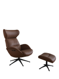 Flexlux More Relax Recliner Chair and Footstool, Black Leg