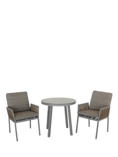 LG Outdoor Havana 2-Seater Garden Bistro Table & Chairs Set, Natural