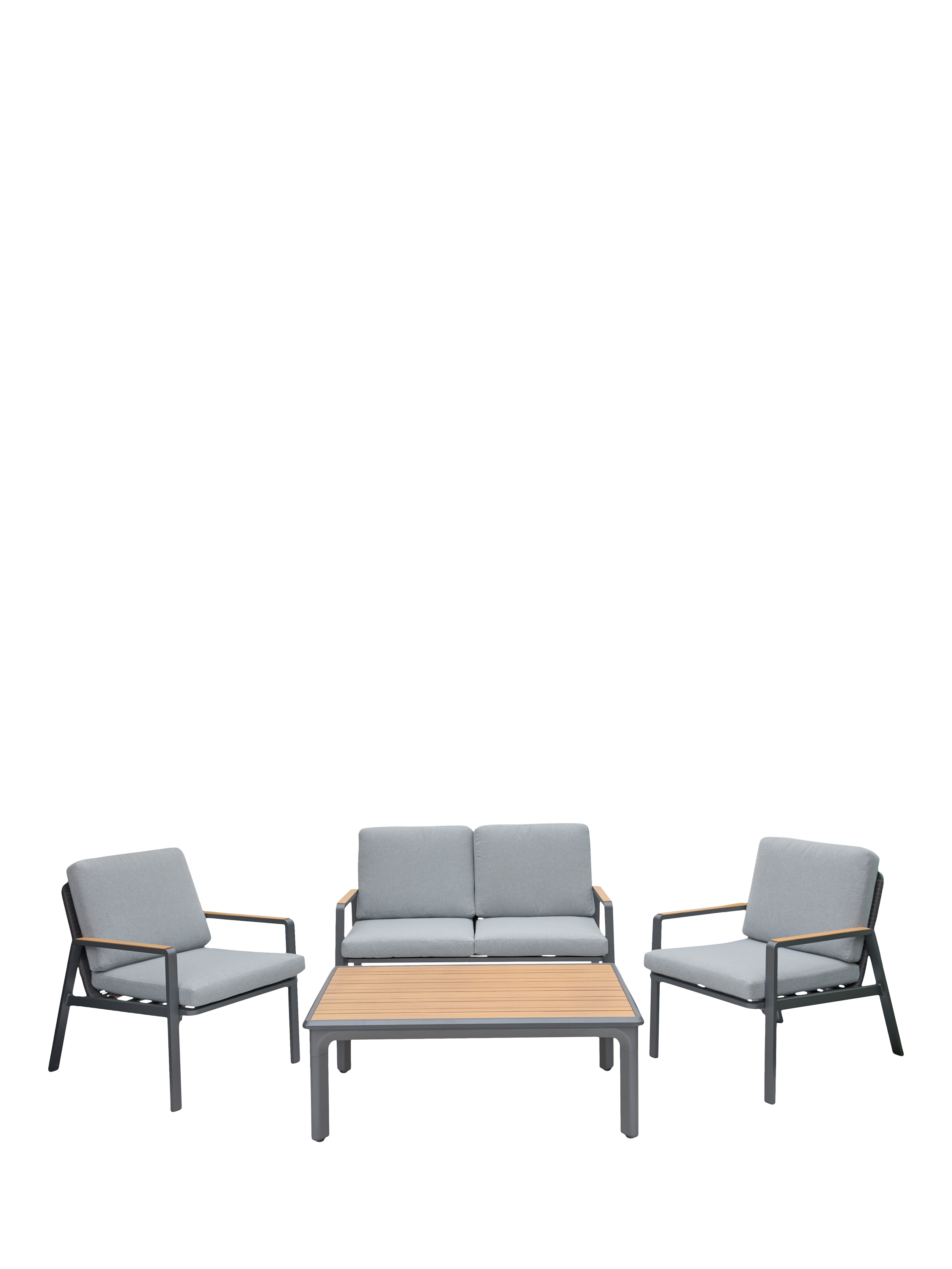 LG Outdoor Sanctuary Rope 4-Seater Garden Lounge Set, Grey