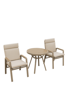 LG Outdoor Sorrento 2-Seater Round Garden Bistro Table & Chairs Set