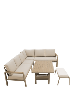 LG Outdoor Sorrento 9-Seater Large Rectangular Modular Garden Dining Set with Adjustable Table