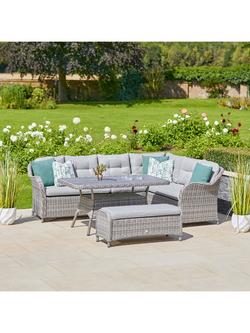 LG Outdoor St Tropez 8-Seater Garden Rectangular Casual Dining Table Set, Stone - view 2, 