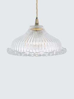 John Lewis Amelie Ribbed Glass Ceiling Light Shade - view 2, Clear