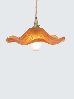 John Lewis Frenchie Ribbed Glass Easy-to-Fit Ceiling Shade, Amber