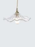 John Lewis Frenchie Ribbed Glass Easy-to-Fit Ceiling Shade, Clear