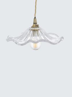 John Lewis Frenchie Ribbed Glass Easy-to-Fit Ceiling Shade - view 2, Clear