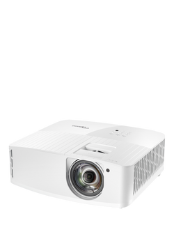 Optoma UHD35STx HDR 4K Ultra HD 3D Short Throw Projector, 3600 Lumens, White - view 2, White