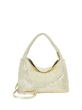 Dune London Deliberate L Woven Shoulder Bag, Gold