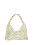 Dune London Deliberate L Woven Shoulder Bag, Gold